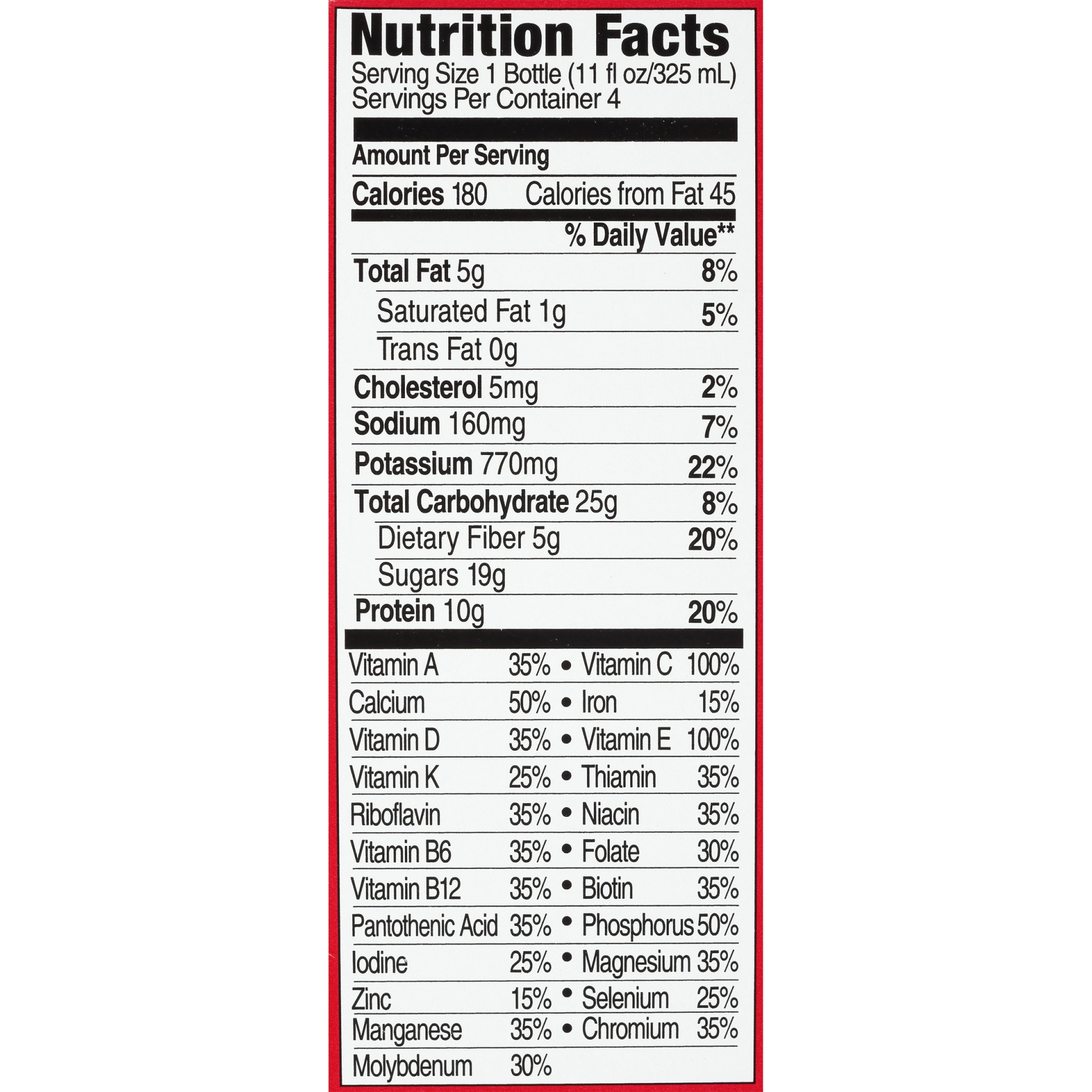 slide 5 of 6, SlimFast Original Ready to Drink Meal Replacement Shake, Creamy Milk Chocolate, 4 ct; 11 fl oz