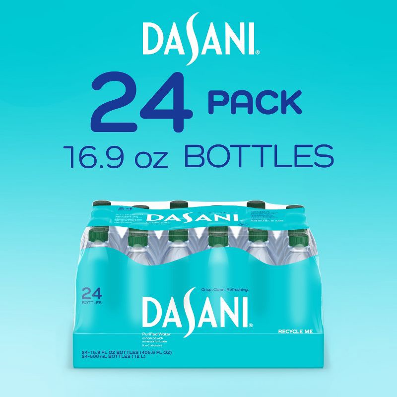 slide 5 of 5, Dasani Purified Water - 24pk/16.9 fl oz Bottles, 24 ct; 16.9 fl oz