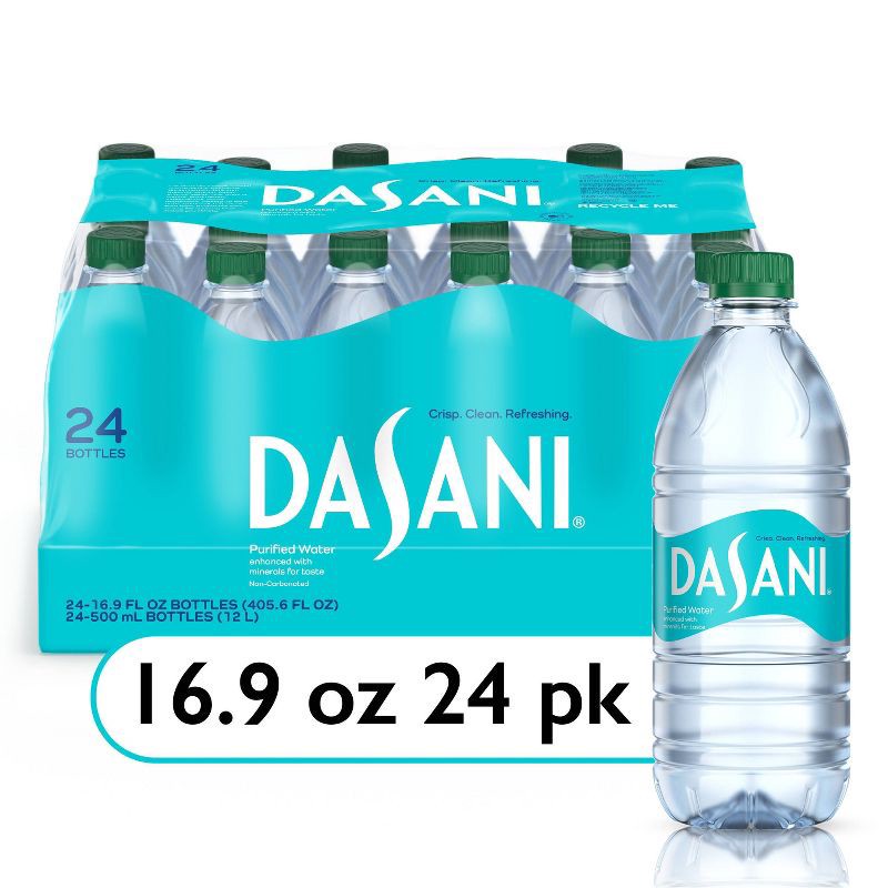 slide 1 of 4, Dasani Purified Water - 24pk/16.9 fl oz Bottles, 24 ct; 16.9 fl oz