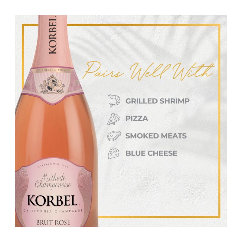 slide 5 of 11, Korbel Brut Rosé Champagne - 750ml Bottle, 750 ml