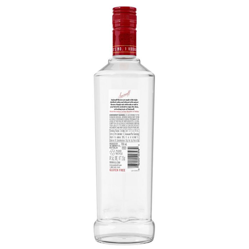 slide 3 of 7, Smirnoff Raspberry Flavored Vodka - 750ml Bottle, 750 ml