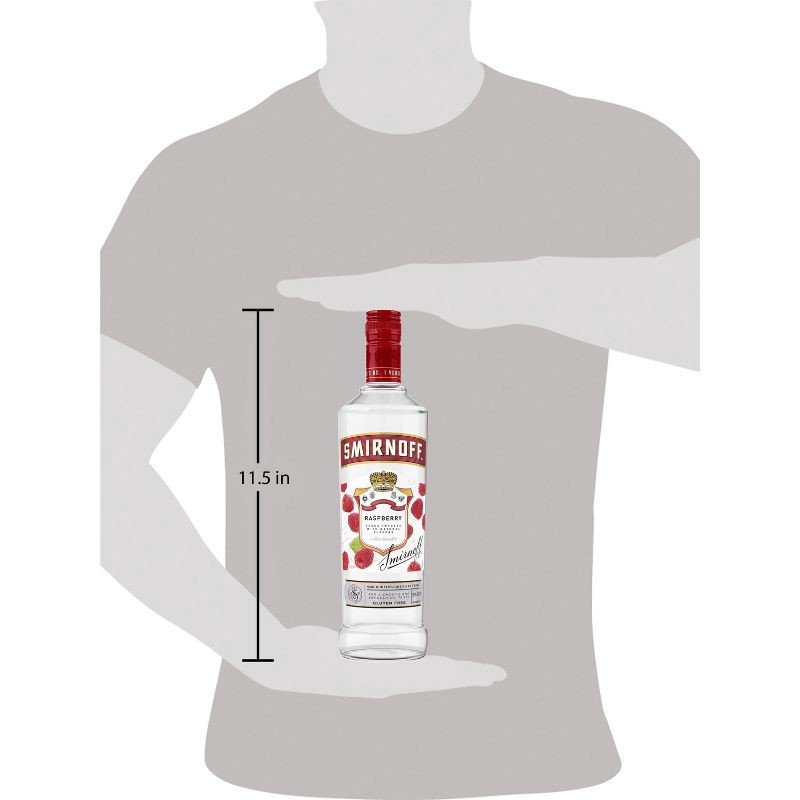 slide 5 of 7, Smirnoff Raspberry Flavored Vodka - 750ml Bottle, 750 ml