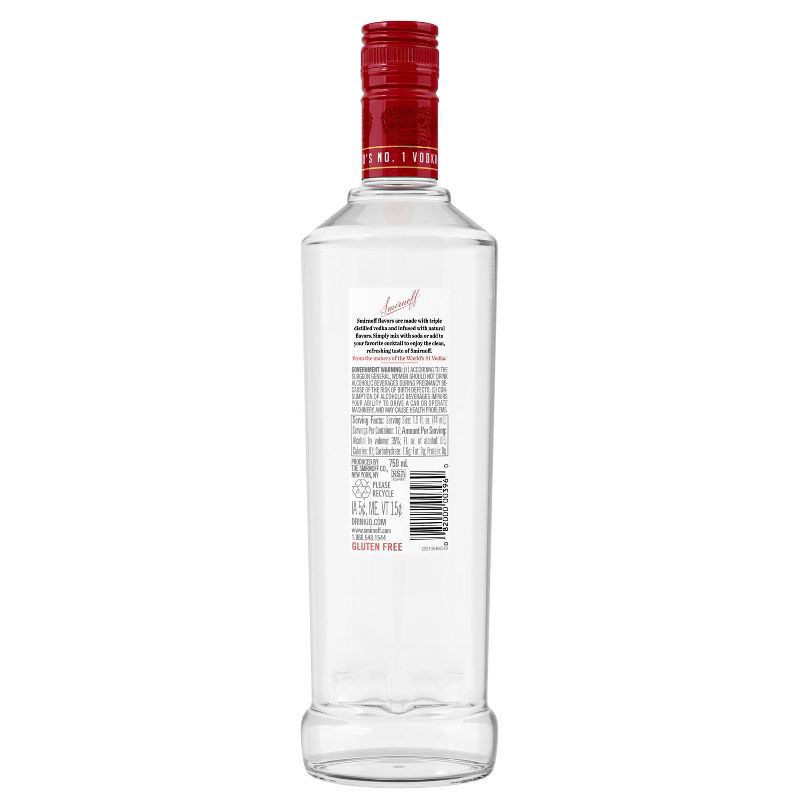 slide 6 of 8, Smirnoff Raspberry Flavored Vodka - 750ml Bottle, 750 ml