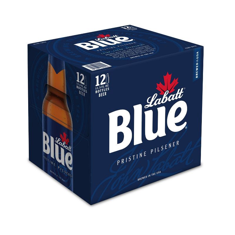 slide 2 of 6, Labatt Blue Canadian Pilsener Beer - 12pk/12 fl oz Bottles, 12 ct; 12 fl oz