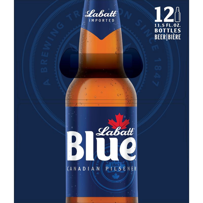 slide 6 of 6, Labatt Blue Canadian Pilsener Beer - 12pk/12 fl oz Bottles, 12 ct; 12 fl oz