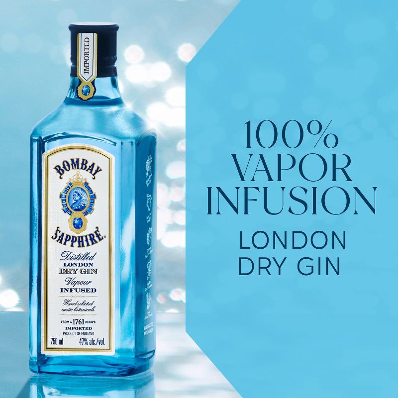 slide 2 of 7, Bombay Sapphire Gin - 750ml Bottle, 750 ml