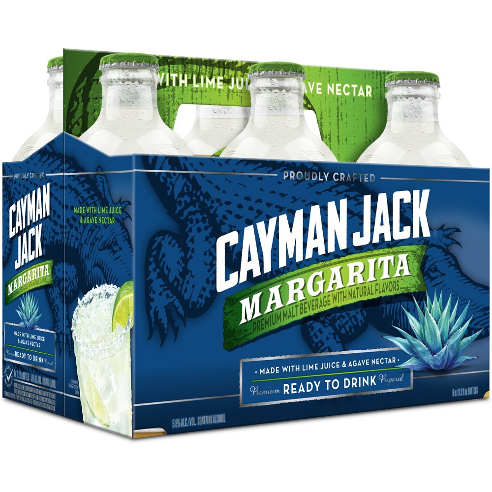 Cayman Jack Margarita Malt Beverage Bottles 6 ct; 11.2 fl oz Shipt