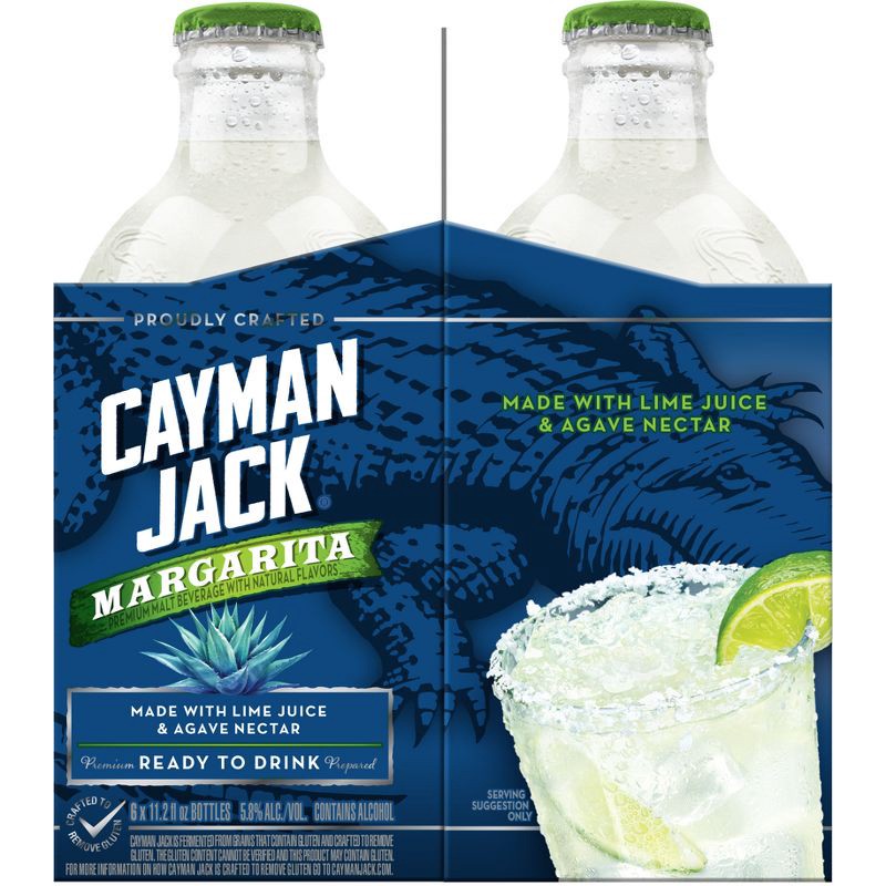 slide 3 of 4, Cayman Jack Margarita Cocktail - 6pk/11.2 fl oz Bottles, 6 ct; 11.2 fl oz