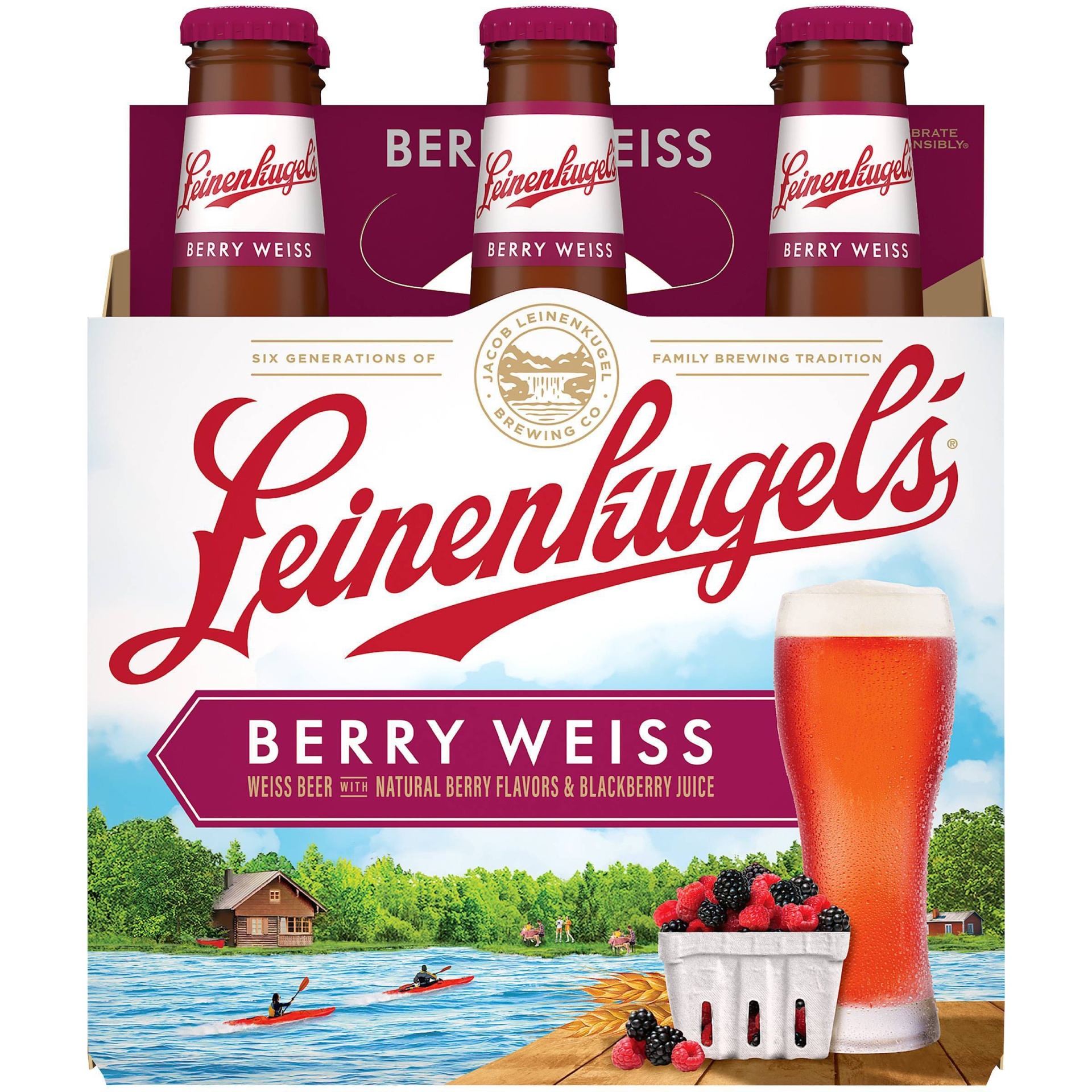 Leinenkugel's Berry Weiss Lager Beer 6 ct, 12 fl oz | Shipt