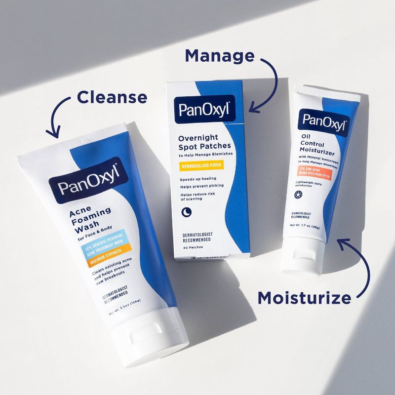 slide 8 of 9, PanOxyl 10% Benzoyl Peroxide Acne Foaming Wash - 5.5oz, 5.5 oz