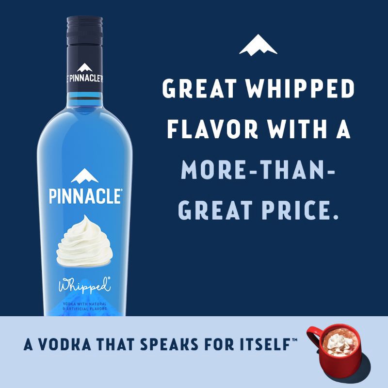 slide 3 of 6, Pinnacle Whipped Cream Flavored Vodka - 750ml Bottle, 750 ml