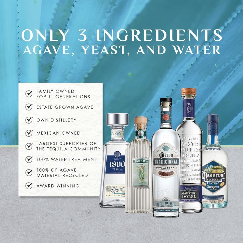 slide 4 of 17, 1800 Silver Tequila - 750ml Bottle, 750 ml