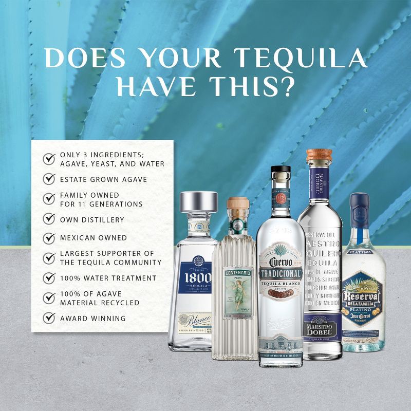 slide 6 of 17, 1800 Silver Tequila - 750ml Bottle, 750 ml