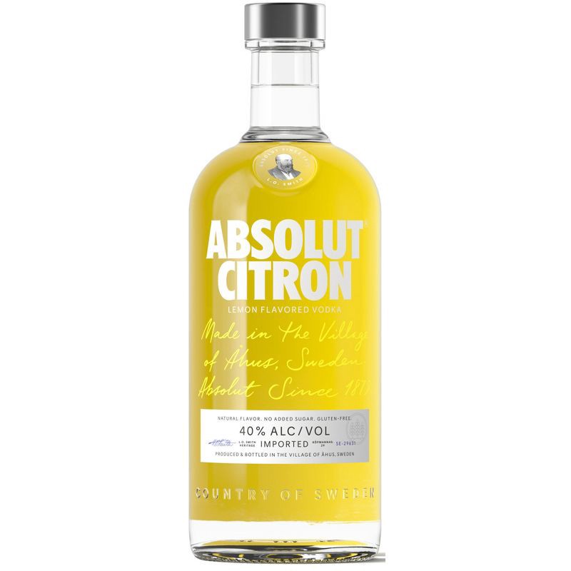 slide 1 of 6, Absolut Citron Vodka - 750ml Bottle, 750 ml