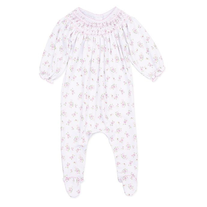 slide 1 of 1, Magnolia Baby Newborn Hope's Rose Bishop Smocked Footie - Pink, 1 ct