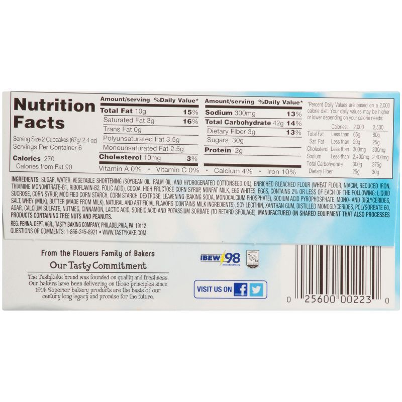 slide 13 of 15, Tastykake Creme Filled Chocolate Cupcakes - 14.25oz/12pk, 14.25 oz, 12 ct
