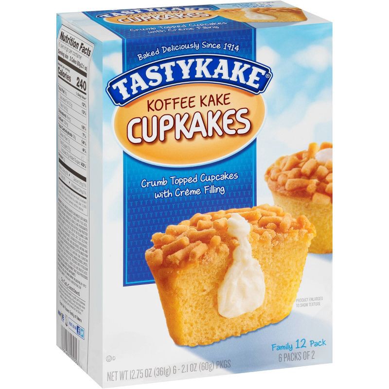 slide 2 of 8, Tastykake Cream Filled Koffee Kake Cupcakes - 12.75oz/12ct, 12.75 oz, 12 ct