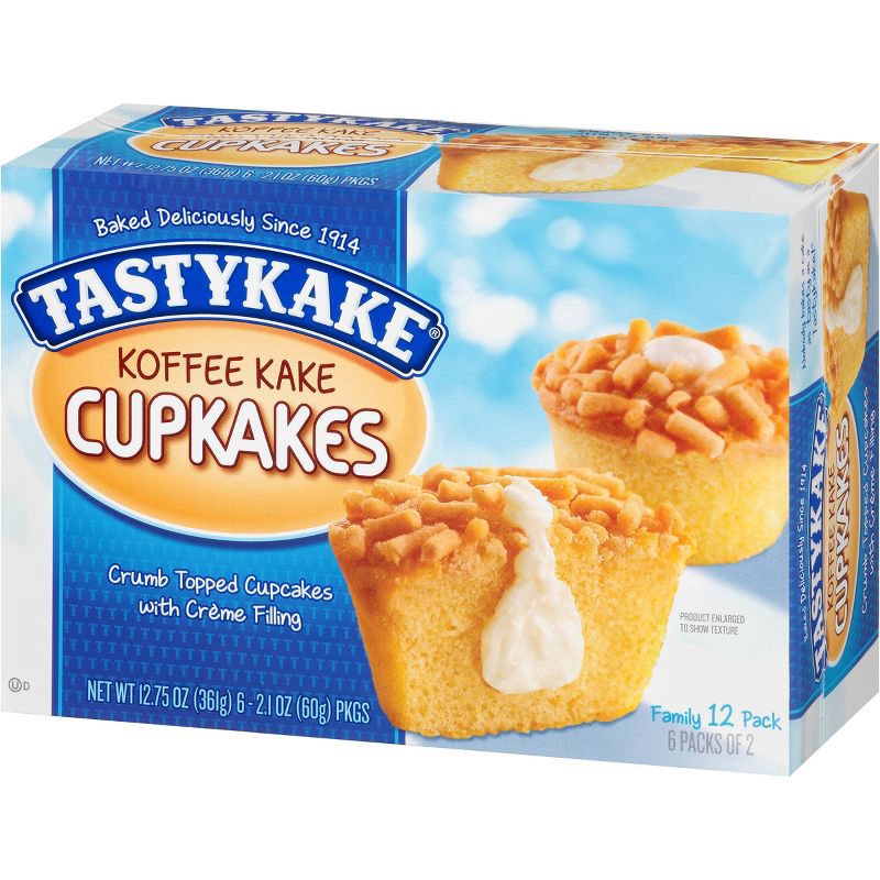 slide 6 of 8, Tastykake Cream Filled Koffee Kake Cupcakes - 12.75oz/12ct, 12.75 oz, 12 ct