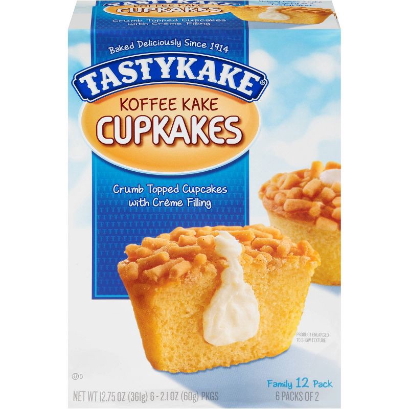 slide 1 of 8, Tastykake Cream Filled Koffee Kake Cupcakes - 12.75oz/12ct, 12.75 oz, 12 ct