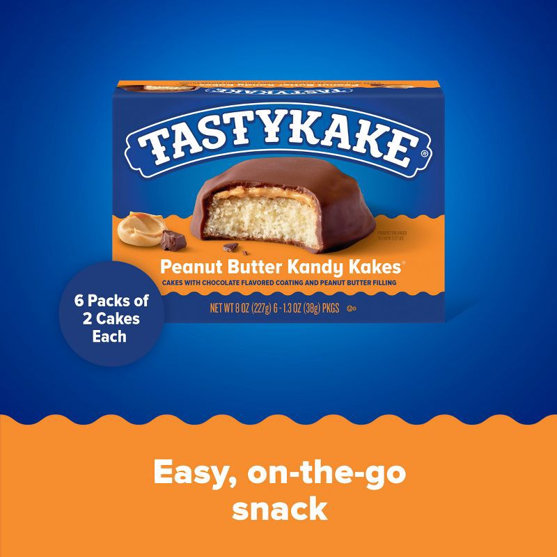 slide 5 of 12, Tastykake Peanut Butter Kandy Kakes - 8oz/6ct, 6 ct; 8 oz