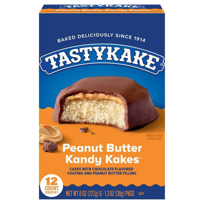 slide 1 of 12, Tastykake Peanut Butter Kandy Kakes - 8oz/6ct, 6 ct; 8 oz
