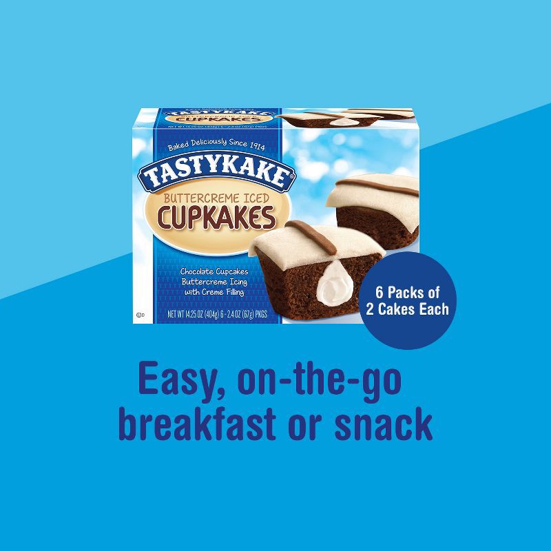 slide 5 of 14, Tastykake Buttercreme Iced Cupcakes - 14.25oz/12pk, 14.25 oz, 12 ct