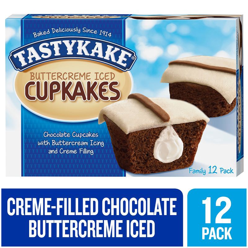 slide 10 of 14, Tastykake Buttercreme Iced Cupcakes - 14.25oz/12pk, 14.25 oz, 12 ct