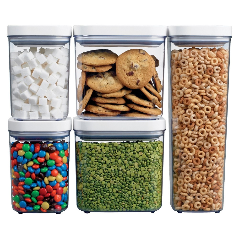 slide 3 of 5, OXO POP 5pc Airtight Food Storage Container Set, 5 ct