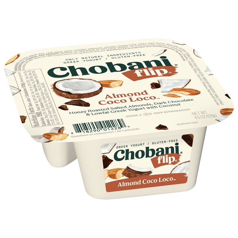 slide 3 of 6, Chobani Flip Almond Coco Loco Low Fat Greek Yogurt - 4.5oz, 4.5 oz