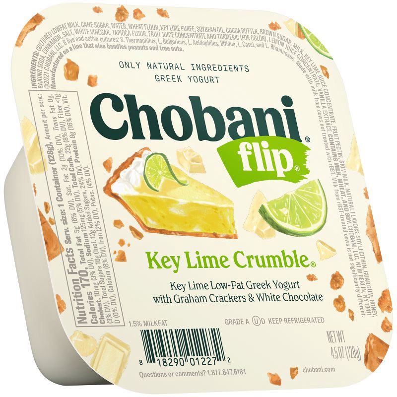 slide 8 of 10, Chobani Flip Key Lime Crumble Low Fat Greek Yogurt - 4.5oz, 4.5 oz