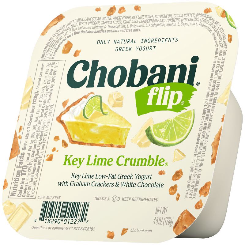 slide 9 of 10, Chobani Flip Key Lime Crumble Low Fat Greek Yogurt - 4.5oz, 4.5 oz