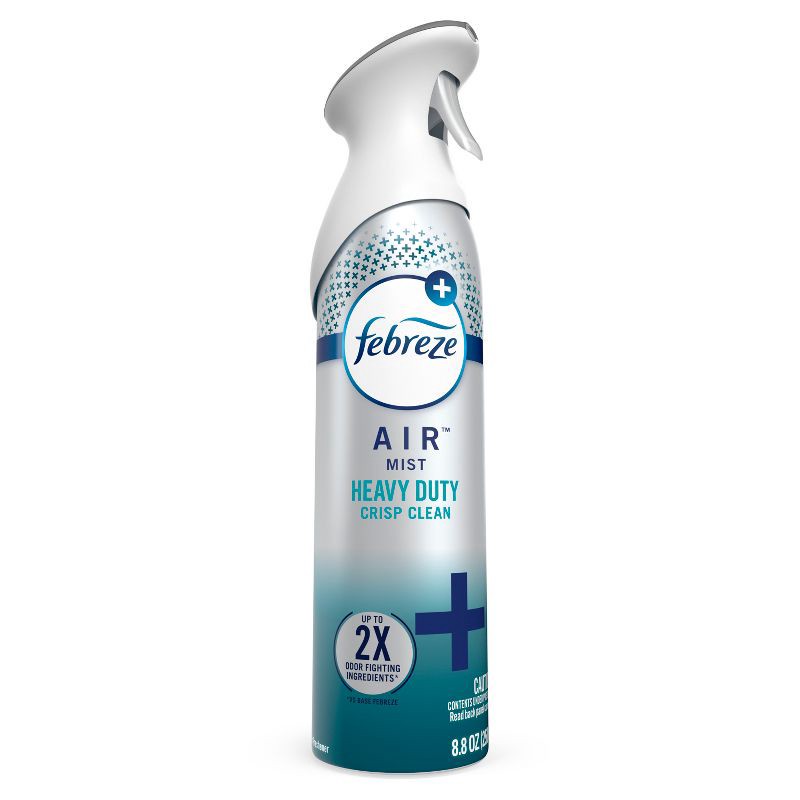 slide 6 of 8, Febreze Air Freshener Heavy Duty Crisp Clean - 8.8oz, 8.8 oz