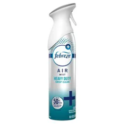 Febreze Air Mist Odor-Fighting Air Freshener Heavy Duty Crisp Clean - 8.1oz