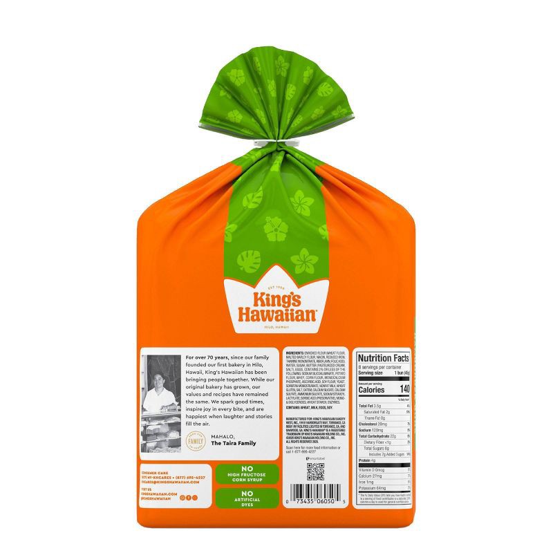 slide 2 of 6, King's Hawaiian Sweet Hamburger Buns - 12.8oz/8ct, 12.8 oz, 8 ct
