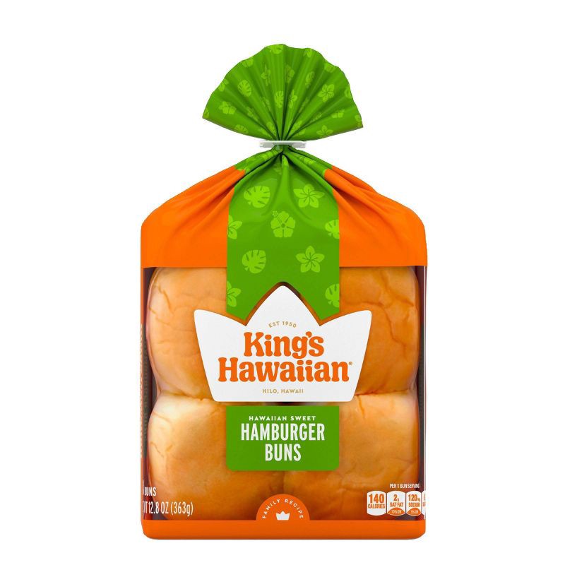 slide 1 of 6, King's Hawaiian Sweet Hamburger Buns - 12.8oz/8ct, 12.8 oz, 8 ct