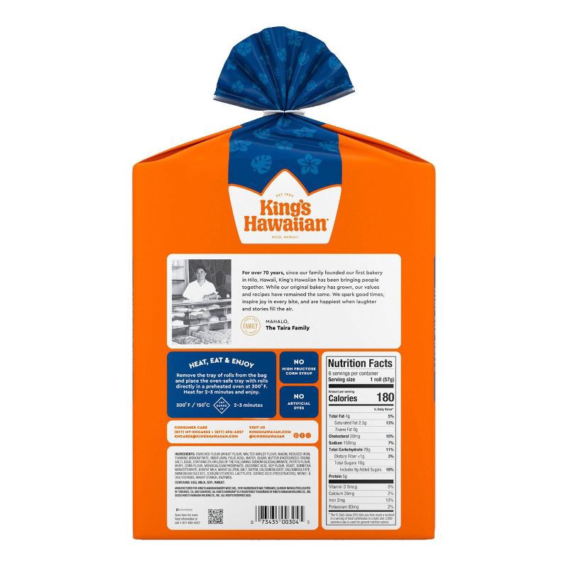 slide 2 of 4, King's Hawaiian Mini Sub Sweet Rolls - 12oz/6ct, 6 ct; 12 oz