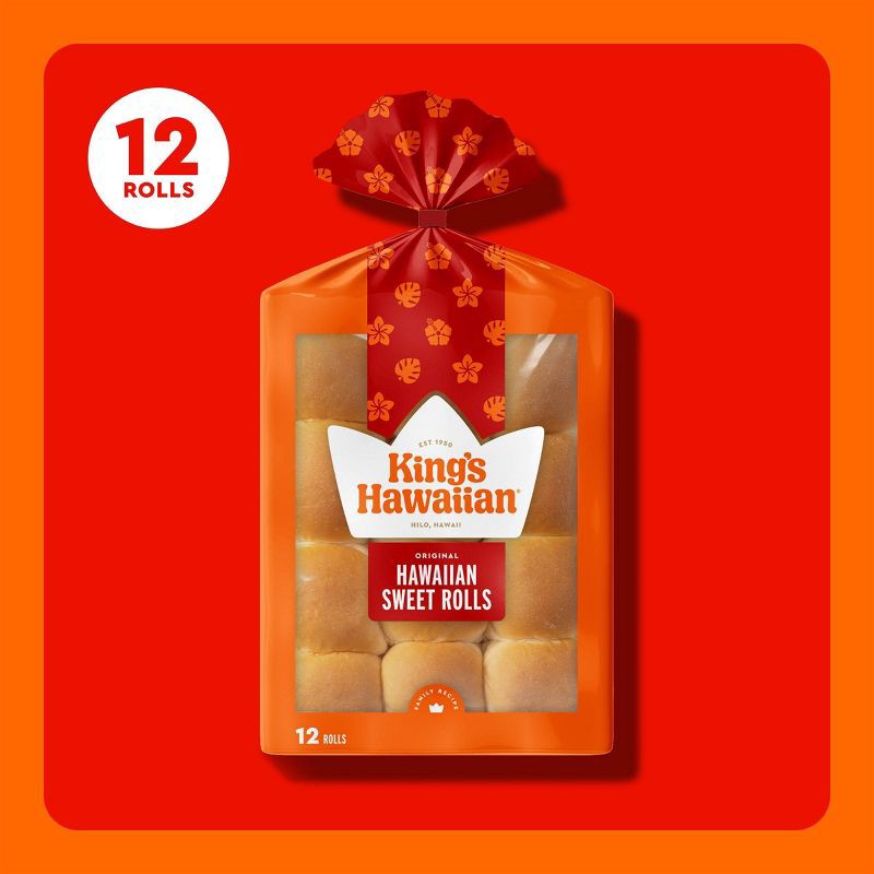 slide 5 of 8, King's Hawaiian Original Hawaiian Sweet Rolls - 12oz/12ct, 12 ct; 12 oz