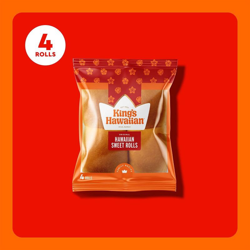 slide 4 of 8, King's Hawaiian Sweet Rolls - 4oz/4ct, 4 ct; 4 oz