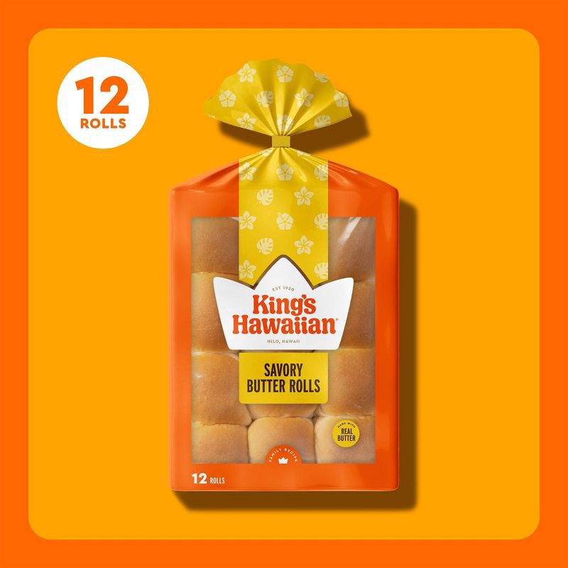 slide 4 of 6, King's Hawaiian Savory Butter Sweet Rolls - 12oz/12ct, 12 ct; 12 oz