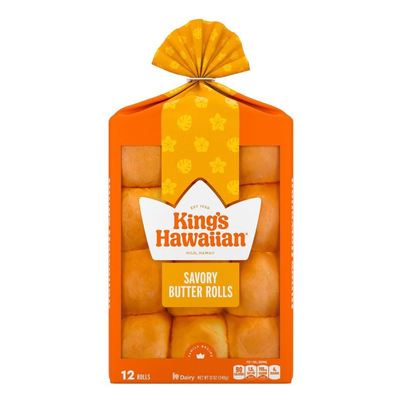 slide 1 of 6, King's Hawaiian Savory Butter Sweet Rolls - 12oz/12ct, 12 ct; 12 oz