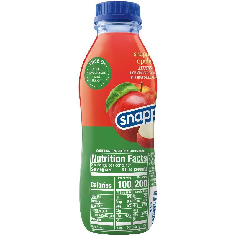 slide 8 of 8, Snapple Apple Juice Drink - 16 fl oz Bottle, 16 fl oz