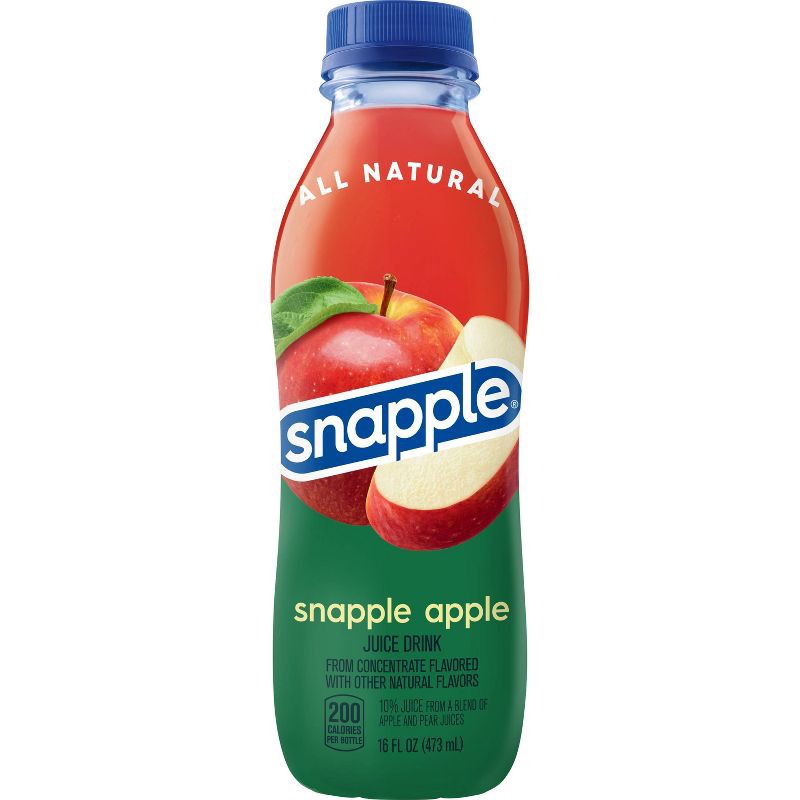 slide 4 of 8, Snapple Apple Juice Drink - 16 fl oz Bottle, 16 fl oz