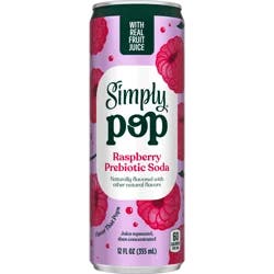 Simply Pop Simply® Pop Prebiotic Soda Raspberry Can