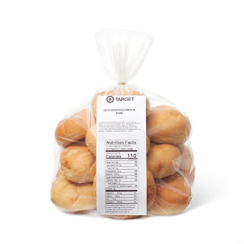 slide 3 of 3, Petite Kaiser Dinner Rolls - 8oz/12ct - Favorite Day™, 12 ct; 8 oz