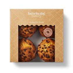 Chocolate Chip Muffins - 16oz/4ct - Favorite Day™