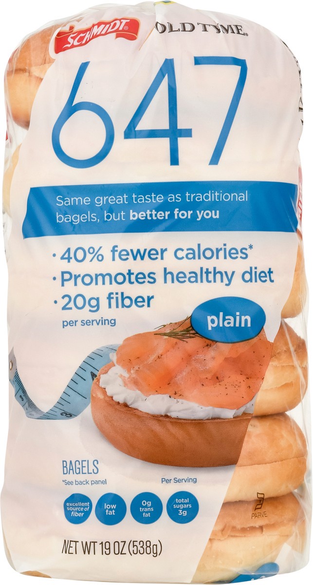 slide 3 of 13, Schmidt's Old Tyme 647 Plain Bagels 19 oz, 19 oz