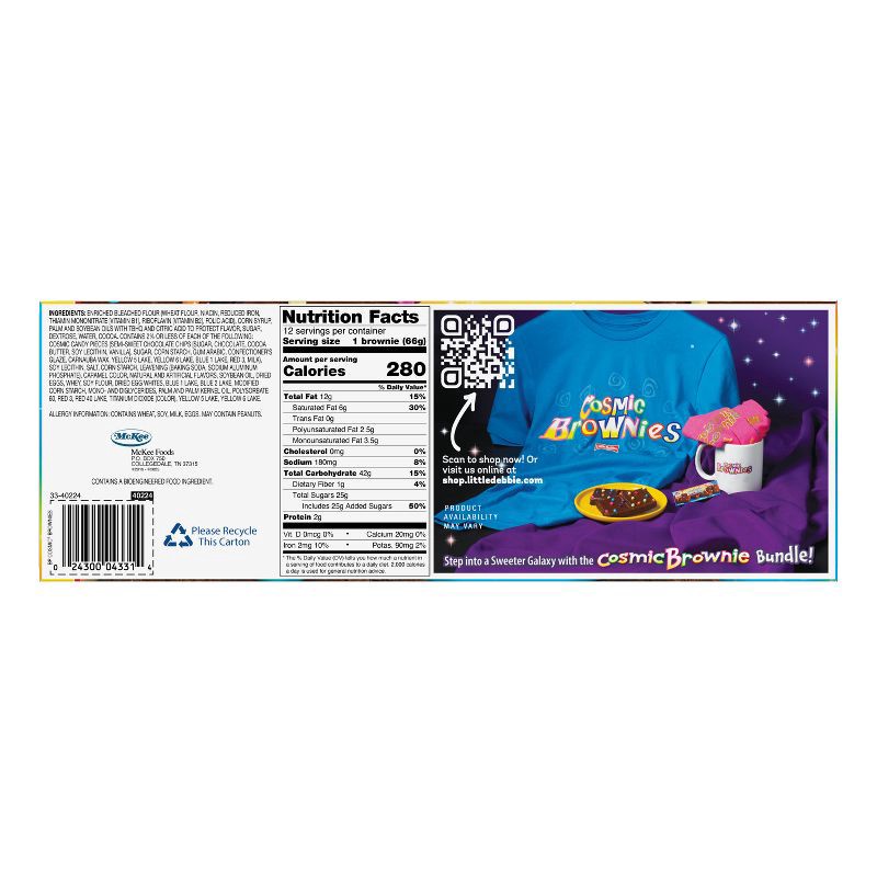 slide 4 of 4, Little Debbie Cosmic Brownies - 28oz/12ct, 28 oz, 12 ct