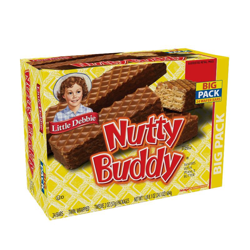 slide 1 of 4, Little Debbie Peanut Butter Nutty Bar - 24.1oz/24ct, 24.1 oz, 24 ct