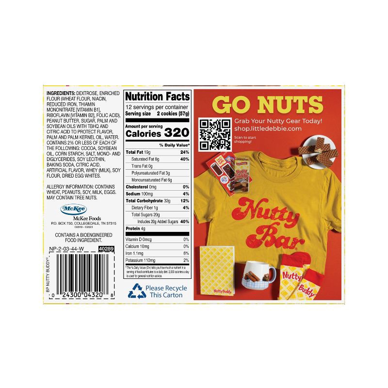 slide 4 of 4, Little Debbie Peanut Butter Nutty Bar - 24.1oz/24ct, 24.1 oz, 24 ct
