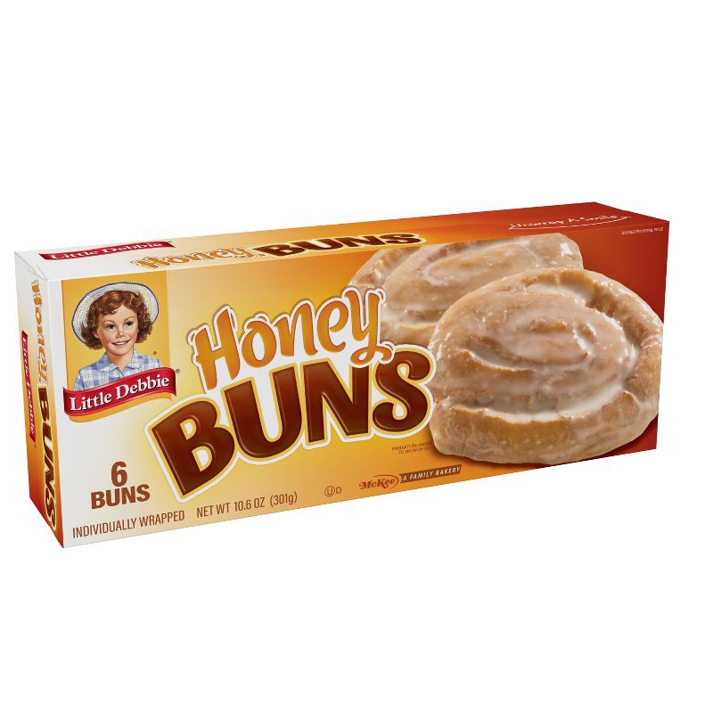 slide 1 of 4, Little Debbie Honey Buns Breakfast Pastries - 6ct/10.6oz, 6 ct; 10.6 oz